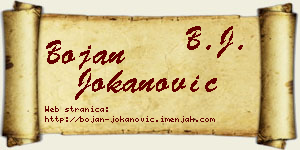 Bojan Jokanović vizit kartica